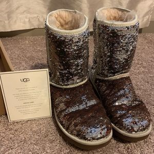 Color change sparkle UGG Boots